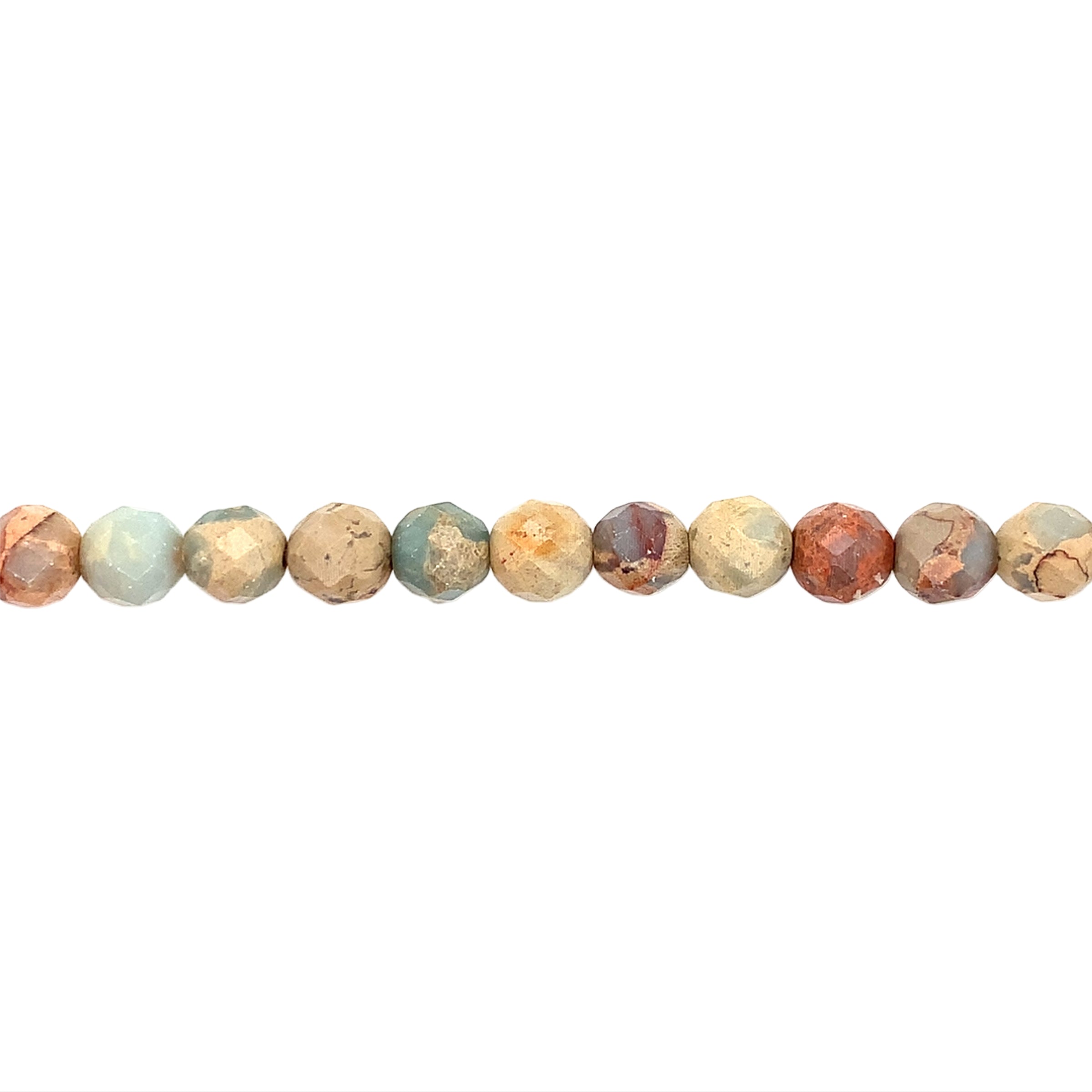 Arctic Green Imperial Jasper Faceted Beads 10mm
