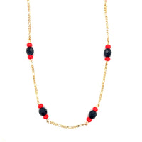 Azabache Figaro Necklace 1mm