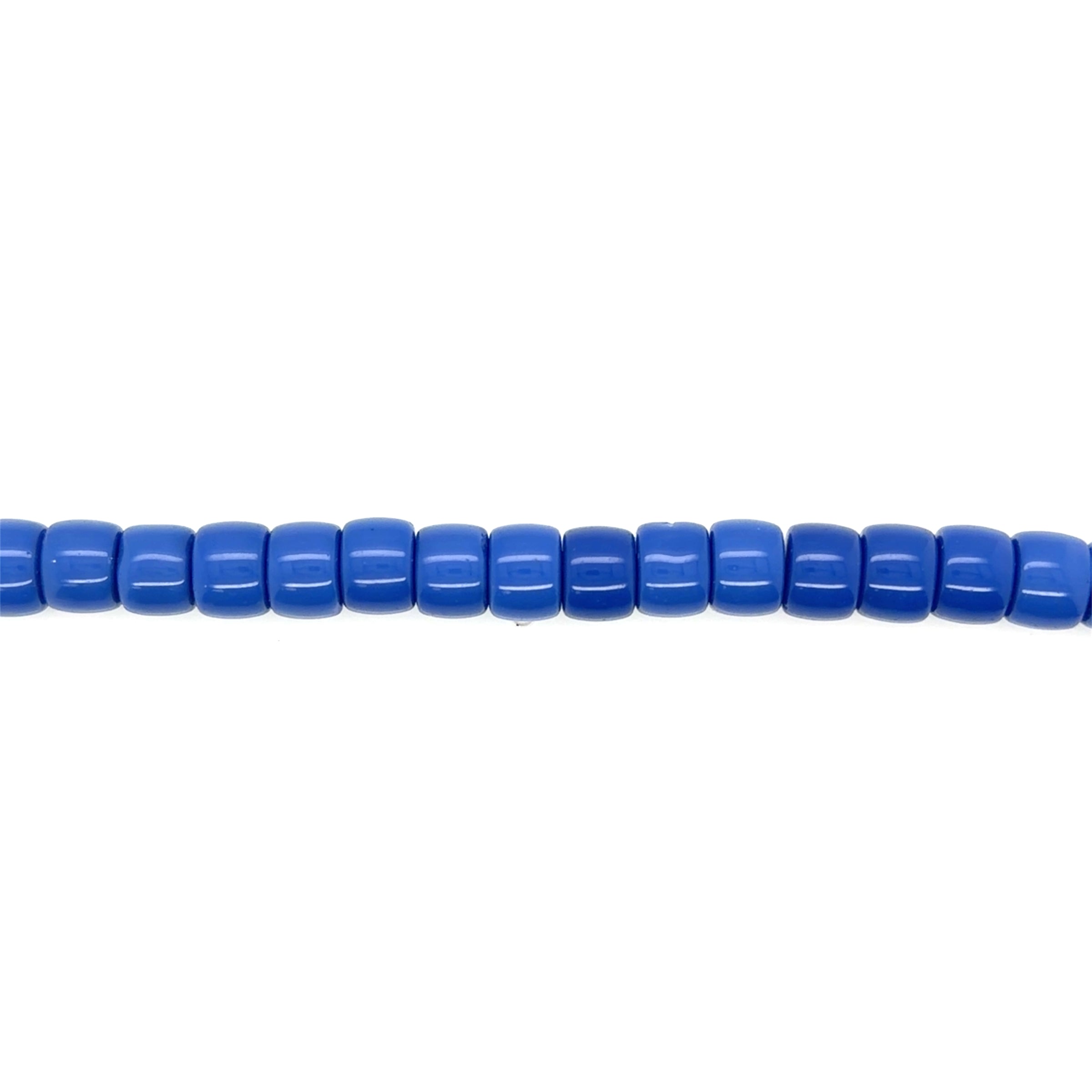 Azure Blue Glass Rondelle Beads 8mm