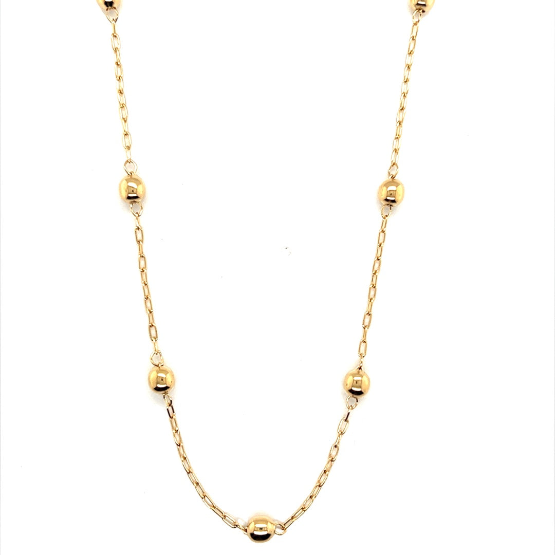 Ball Paperclip Chain 1.8mm - Gold Filled