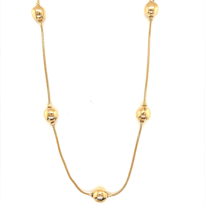 Ball Snake Chain 1mm - Gold filled