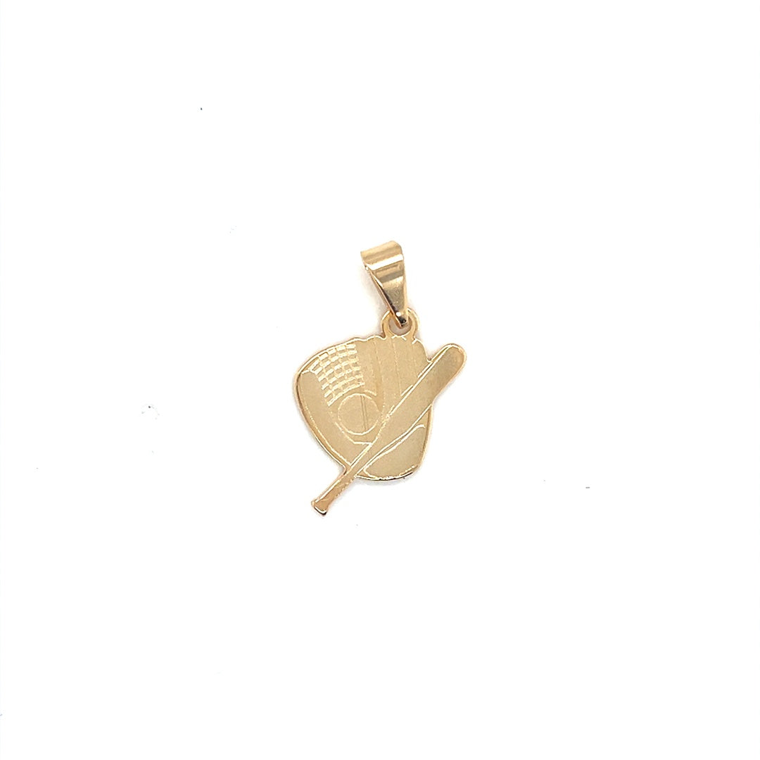 Baseball Glove Pendant 17mm - Gold Filled