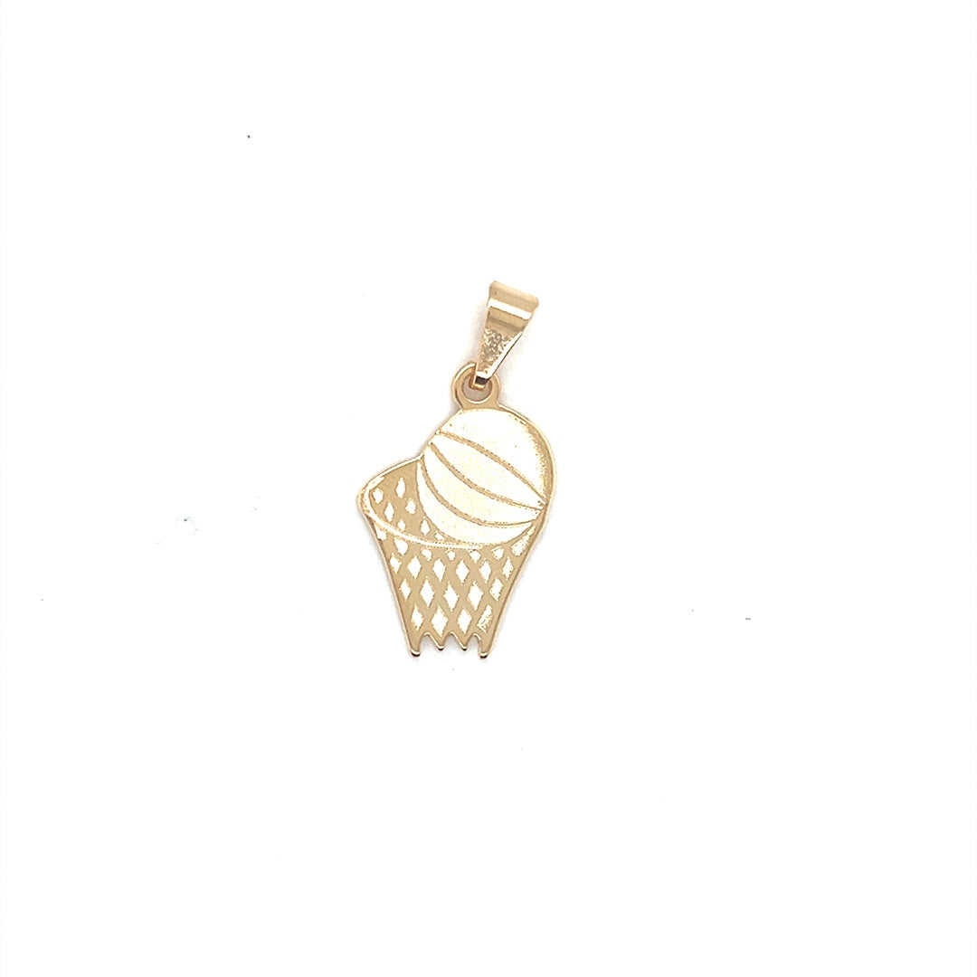 Basketball Pendant 15mm - Gold Filled