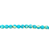 Bimini Blue Impression Jasper Beads 10mm