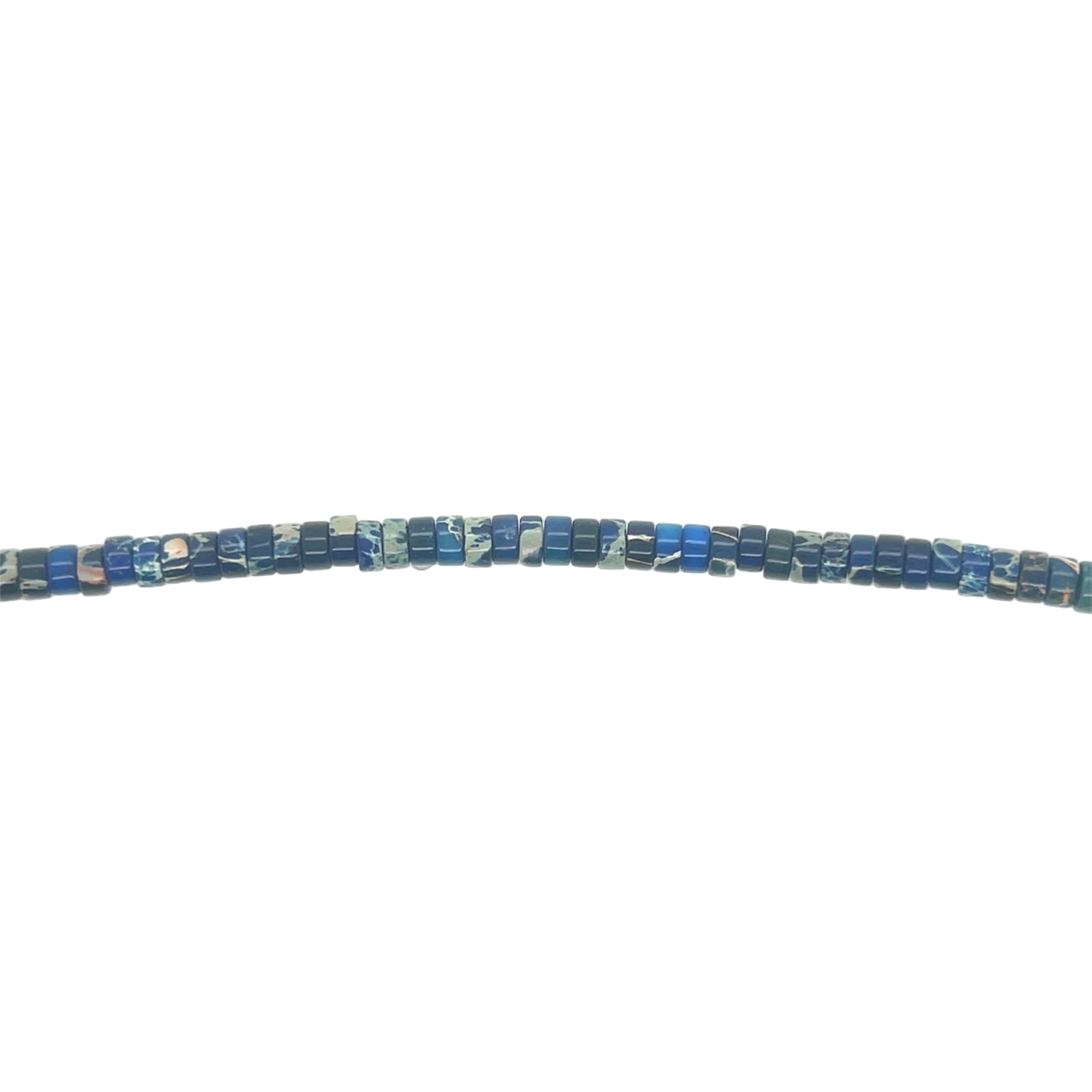 Blue Imperial Jasper Rondelle Beads 4mm