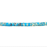 Blue Imperial Jasper Rondelle Beads 8mm