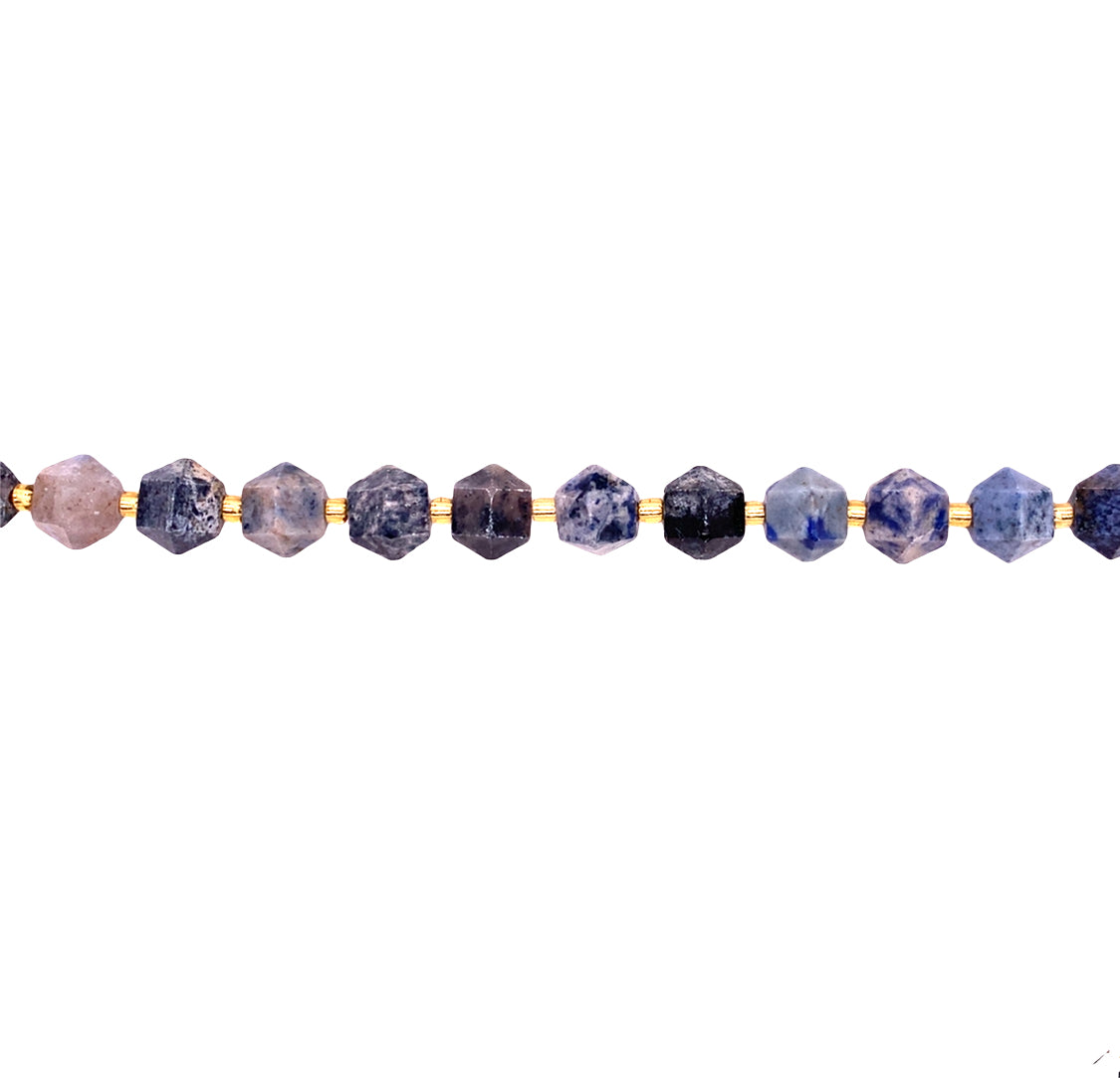 Blue Jasper Bioyramid Beads