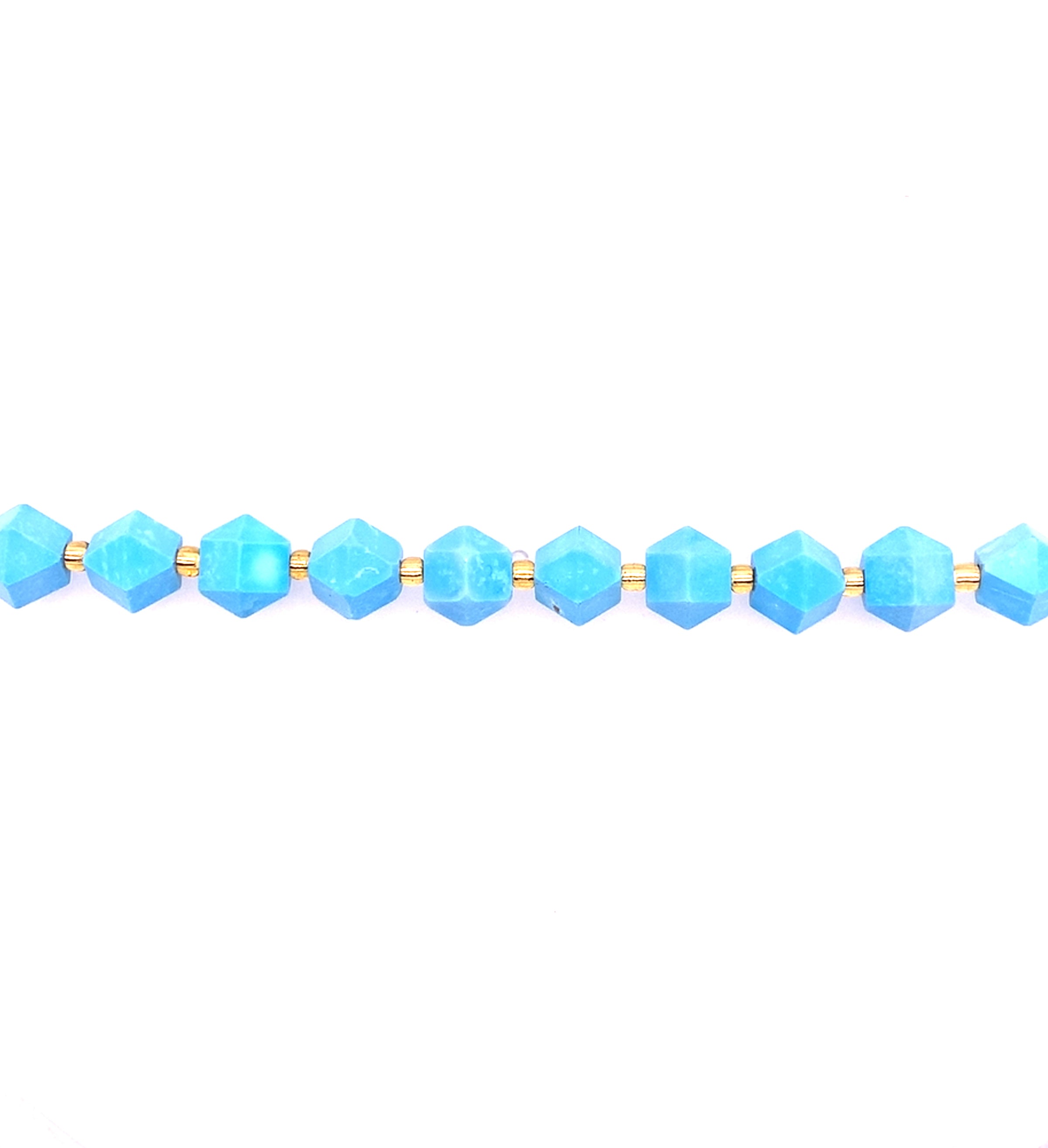 Blue Turquoise Bioyramid Beads