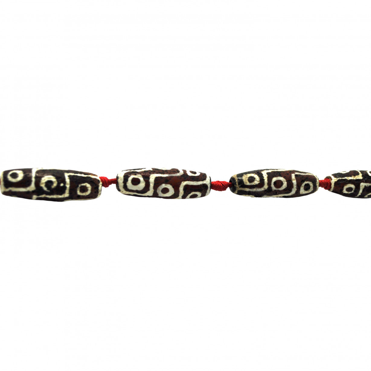 Brown Tibetan Agate Tube Beads
