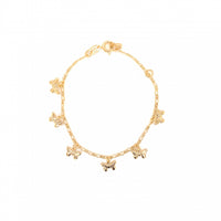 Butterfly Charm Bracelet 6mm - Gold Filled