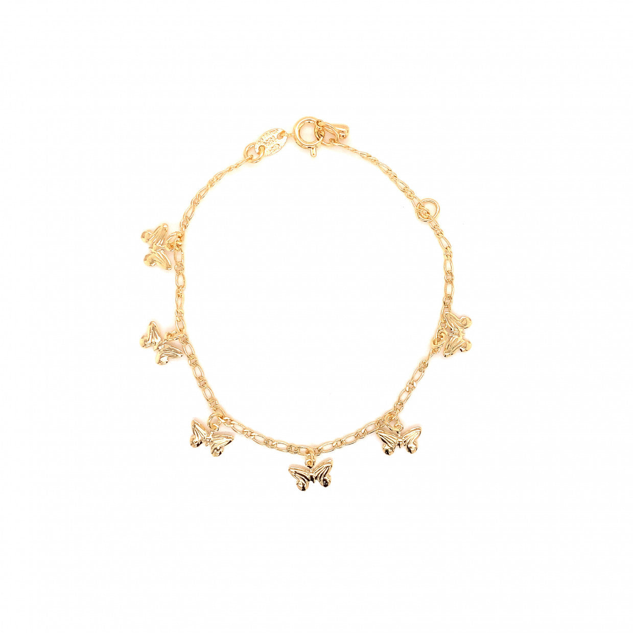 Butterfly Charm Bracelet 6mm - Gold Filled