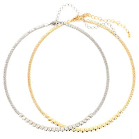 Tennis Choker with Beaded Accents
