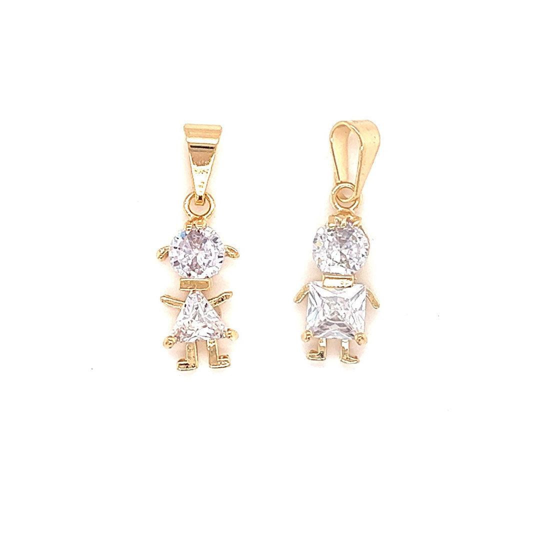 CZ Child Charm 16mm - Gold Filled