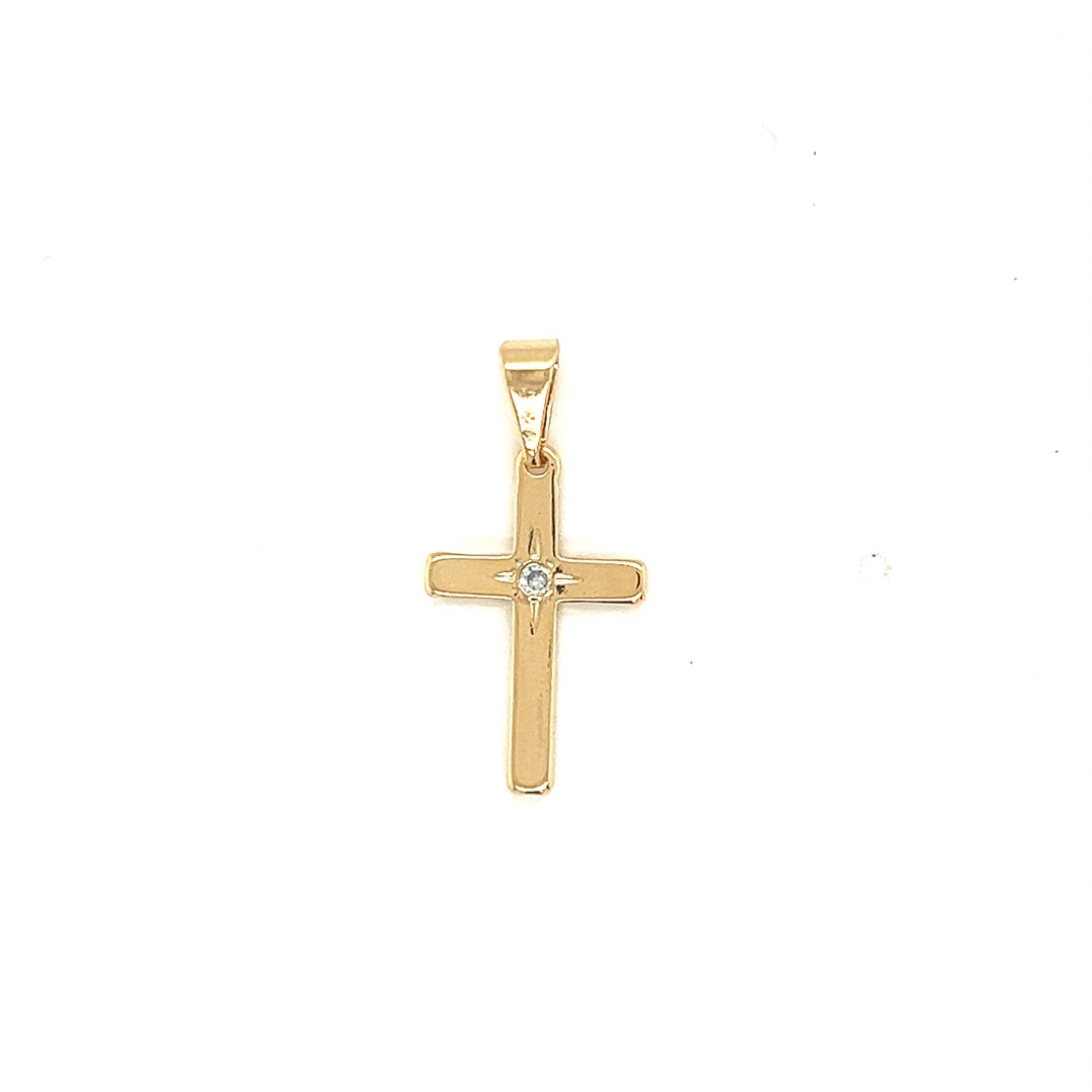 CZ Cross Pendant 20mm