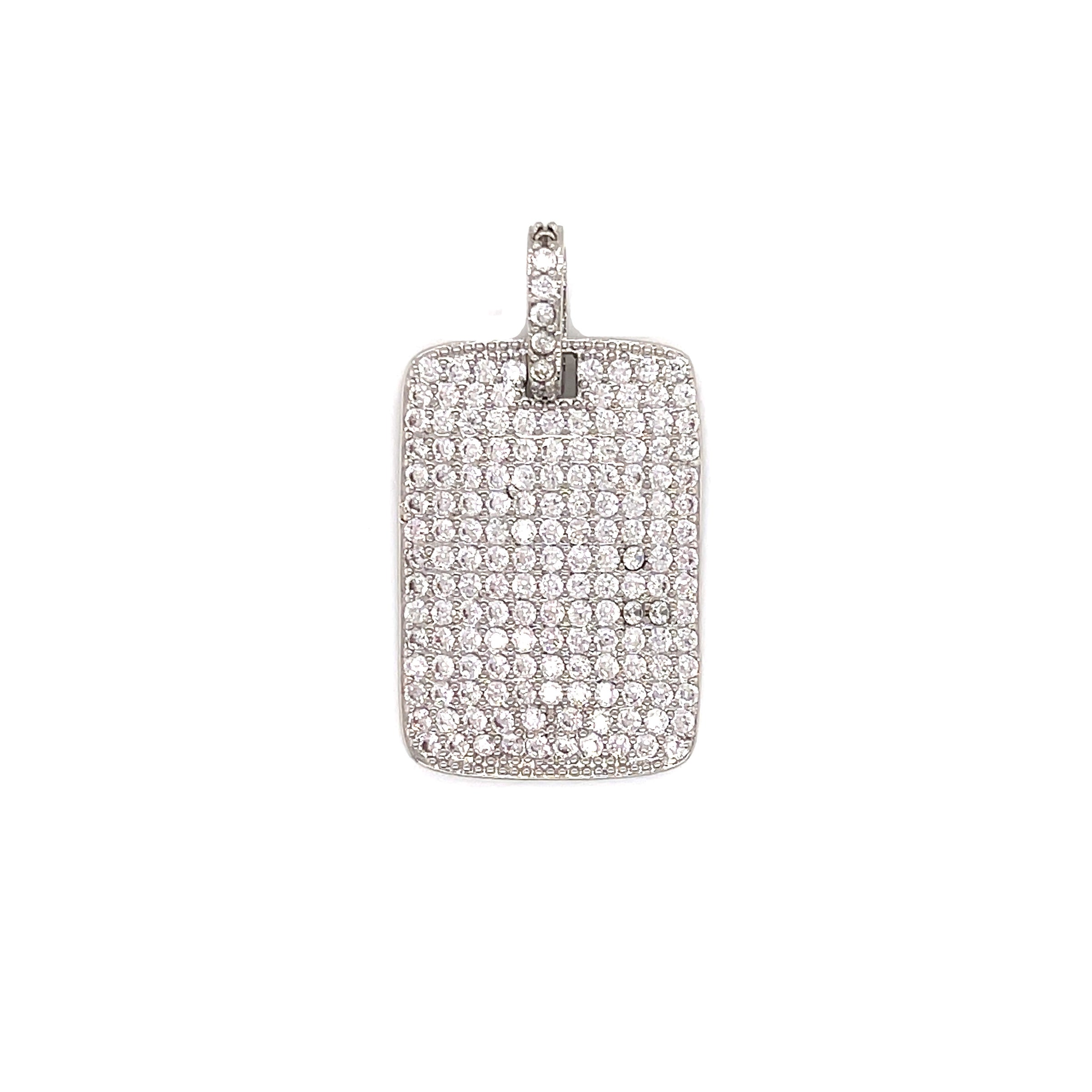 CZ Tag Pendant 19mm