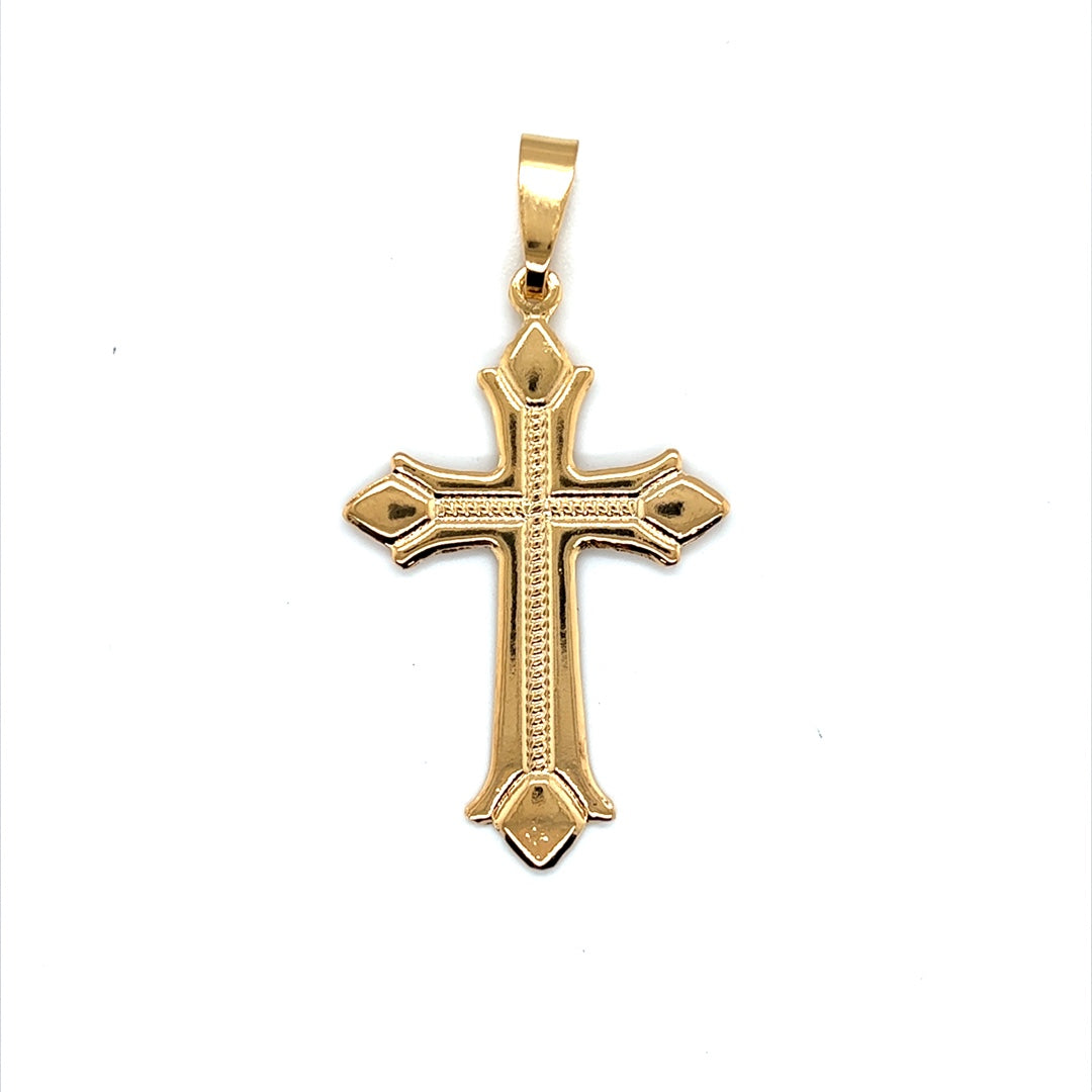 Cross Pendant 52mm - Gold Filled