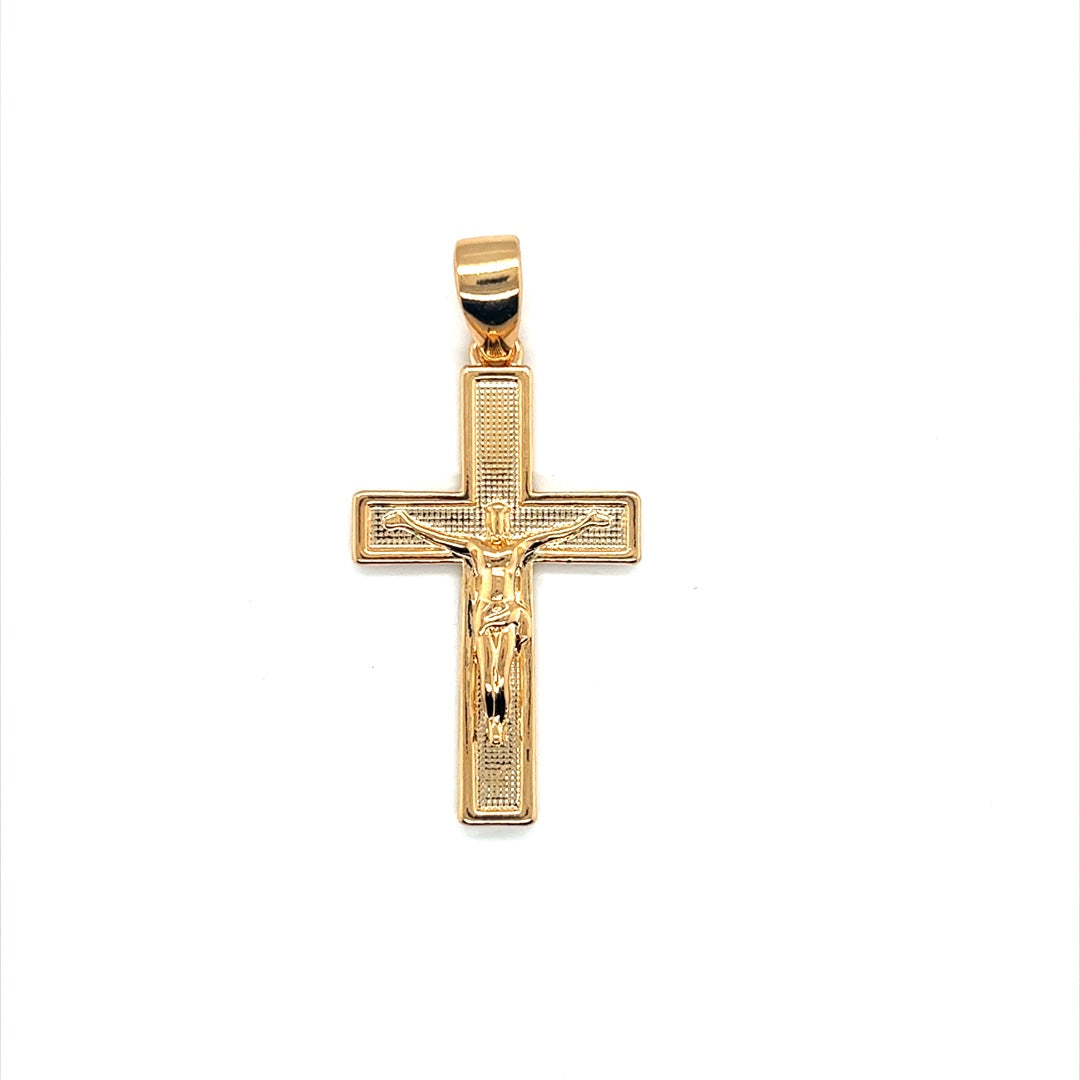 Crucifix Pendant 44mm - Gold Filled