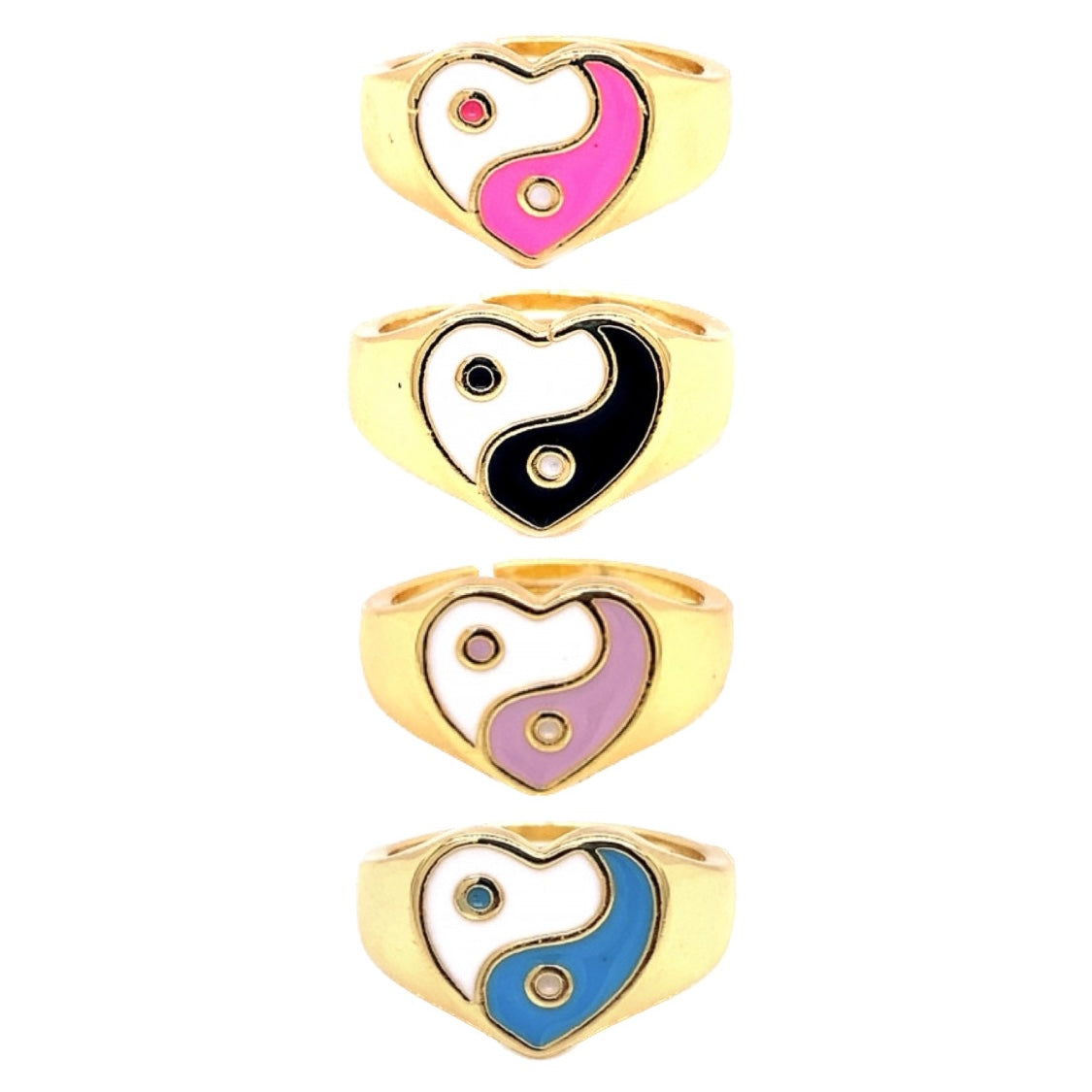 Yin Yang Heart Ring