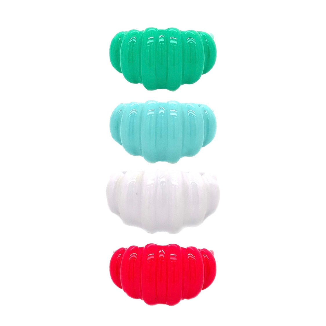 Green Enamel Dome Ring