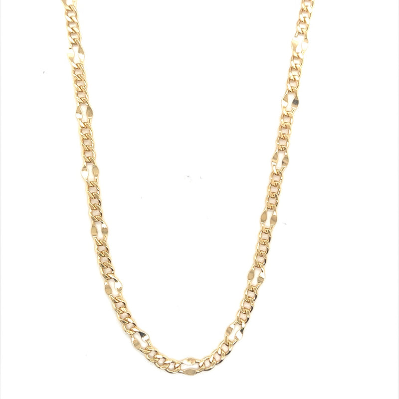  Dapped Curb Link Chain 1mm