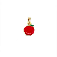 Enamel Apple Pendant 16mm - Gold Fille