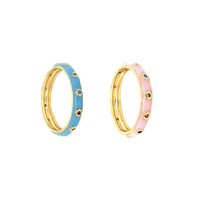 Enamel Gemstone Ring