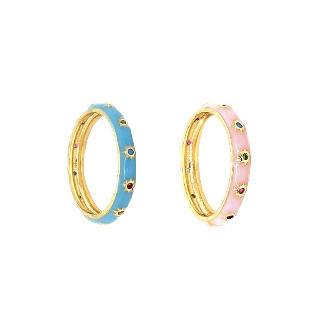Enamel Gemstone Ring