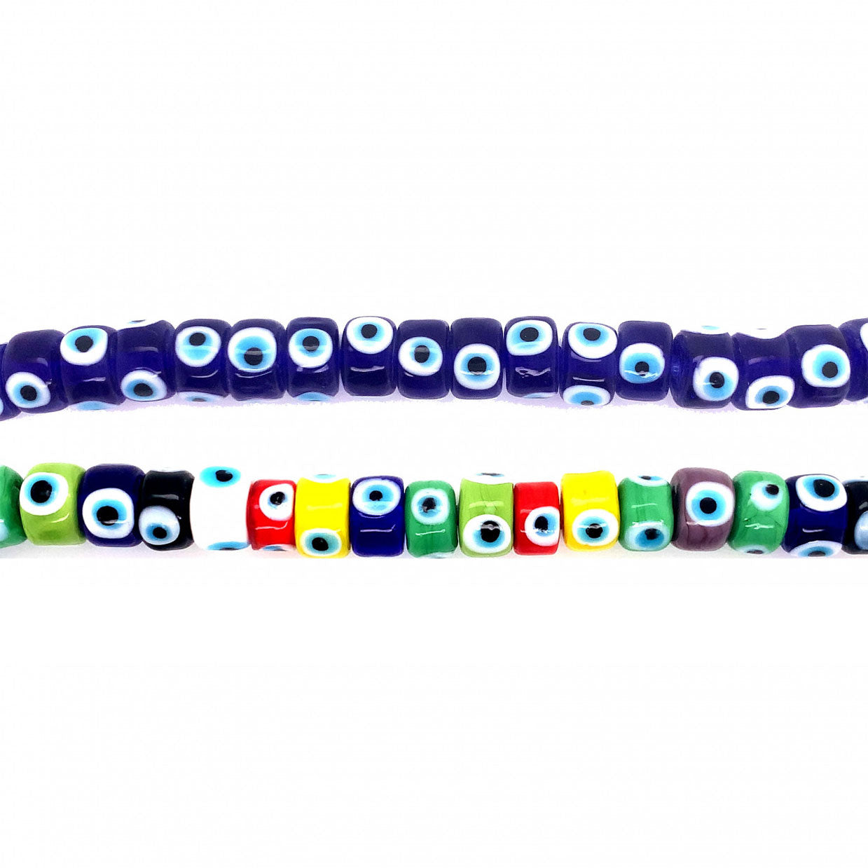 Evil Eye Glass Rondelles