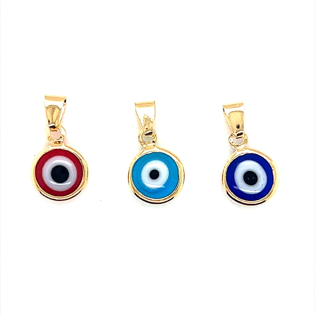 Evil Eye Pendant 12mm - Gold Filled