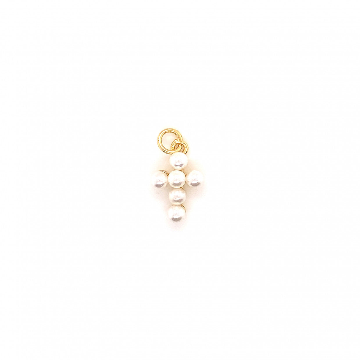 Pearl Cross Charm