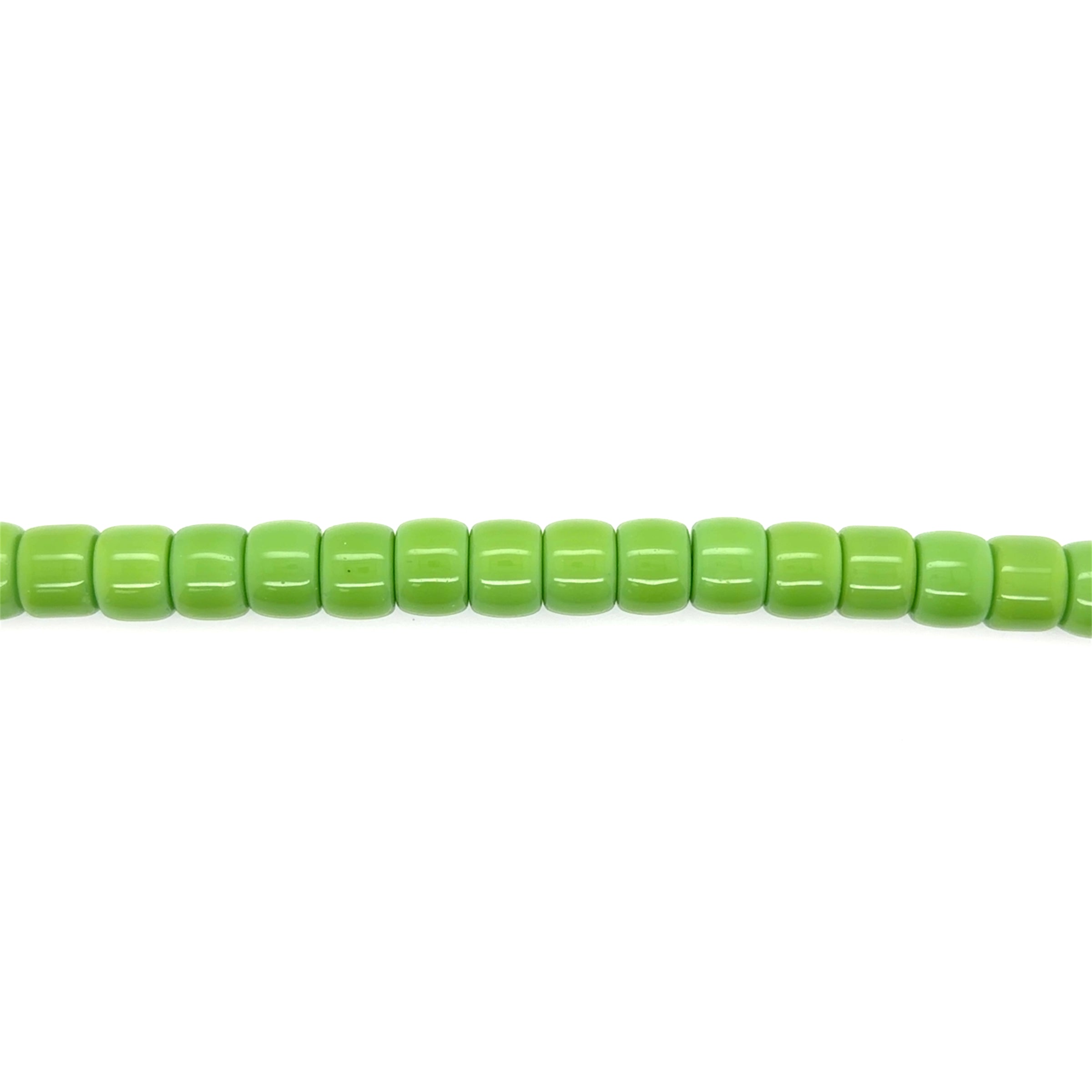 Fern Green Glass Rondelle Beads 8mm