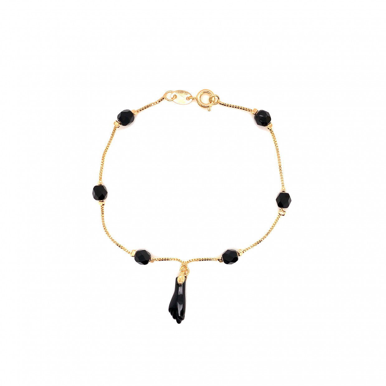 Figa Hand Charm Bracelet 4.5mm - Gold Filled