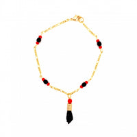Figa Hand Figaro Bracelet 4mm - Gold Filled