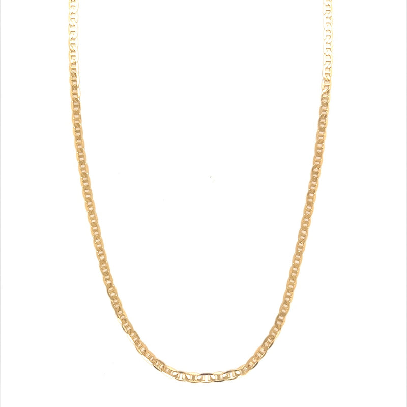 Flat Mariner Chain 2mm - Gold Filled