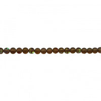 Frosted Brown Opal Glass Beads Round 12mm