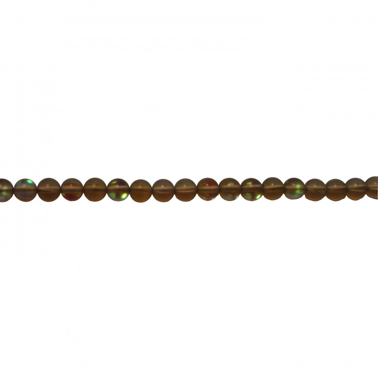 Frosted Brown Opal Glass Beads Round 12mm