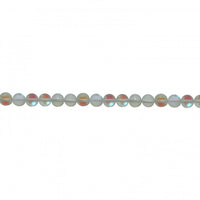 Frosted Clear Opal Glass Beads Round 12mm