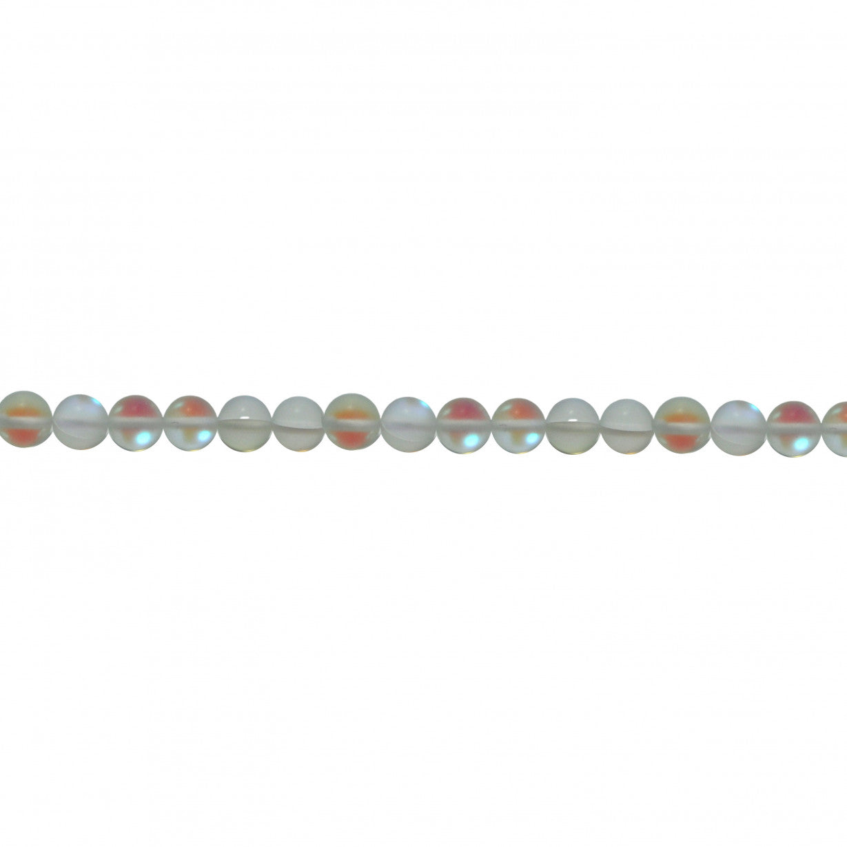 Frosted Clear Opal Glass Beads Round 12mm