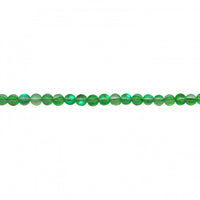 Frosted Green Opal Glass Beads Round