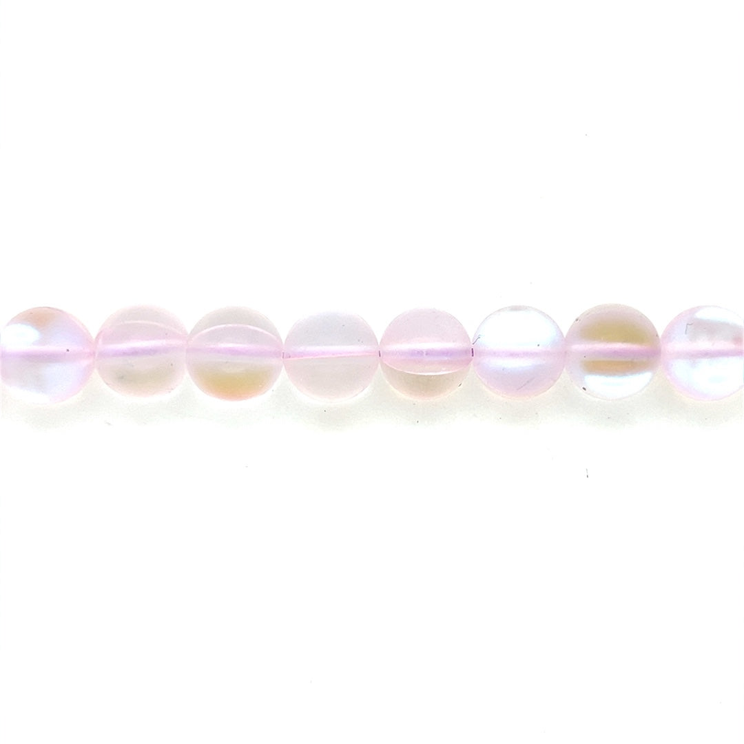 Frosted Light Pink Opal Glass Beads