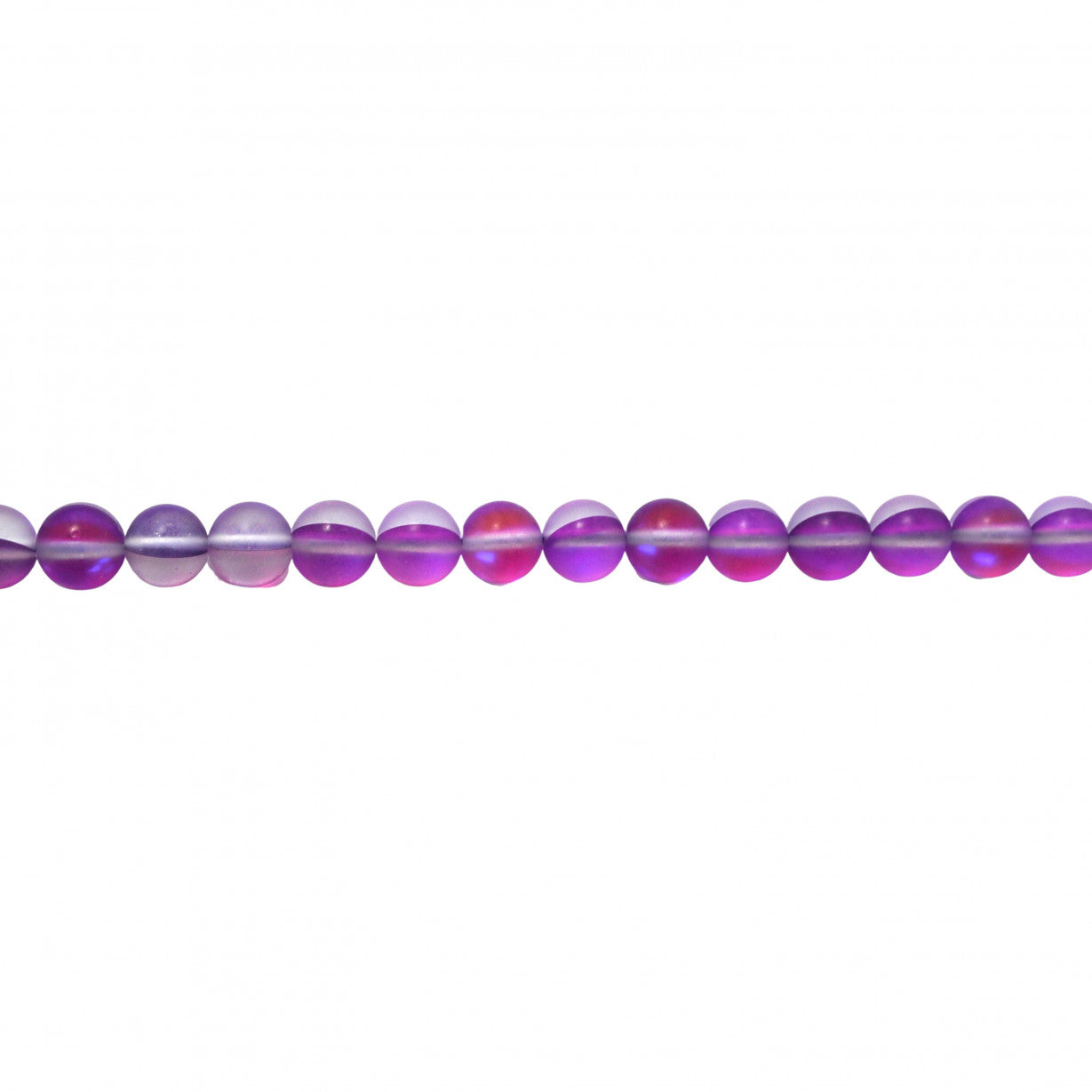 Frosted Purple Opal Glass Beads Round 12mm