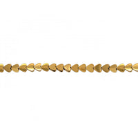 Gold Hematite Heart Beads 10mm