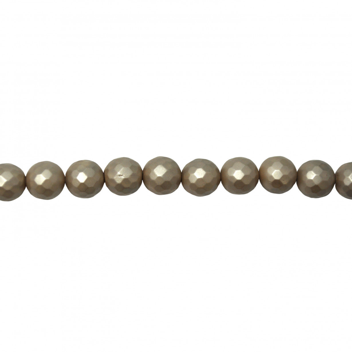 Gold Shell Pearl Faceted Beads 10mm