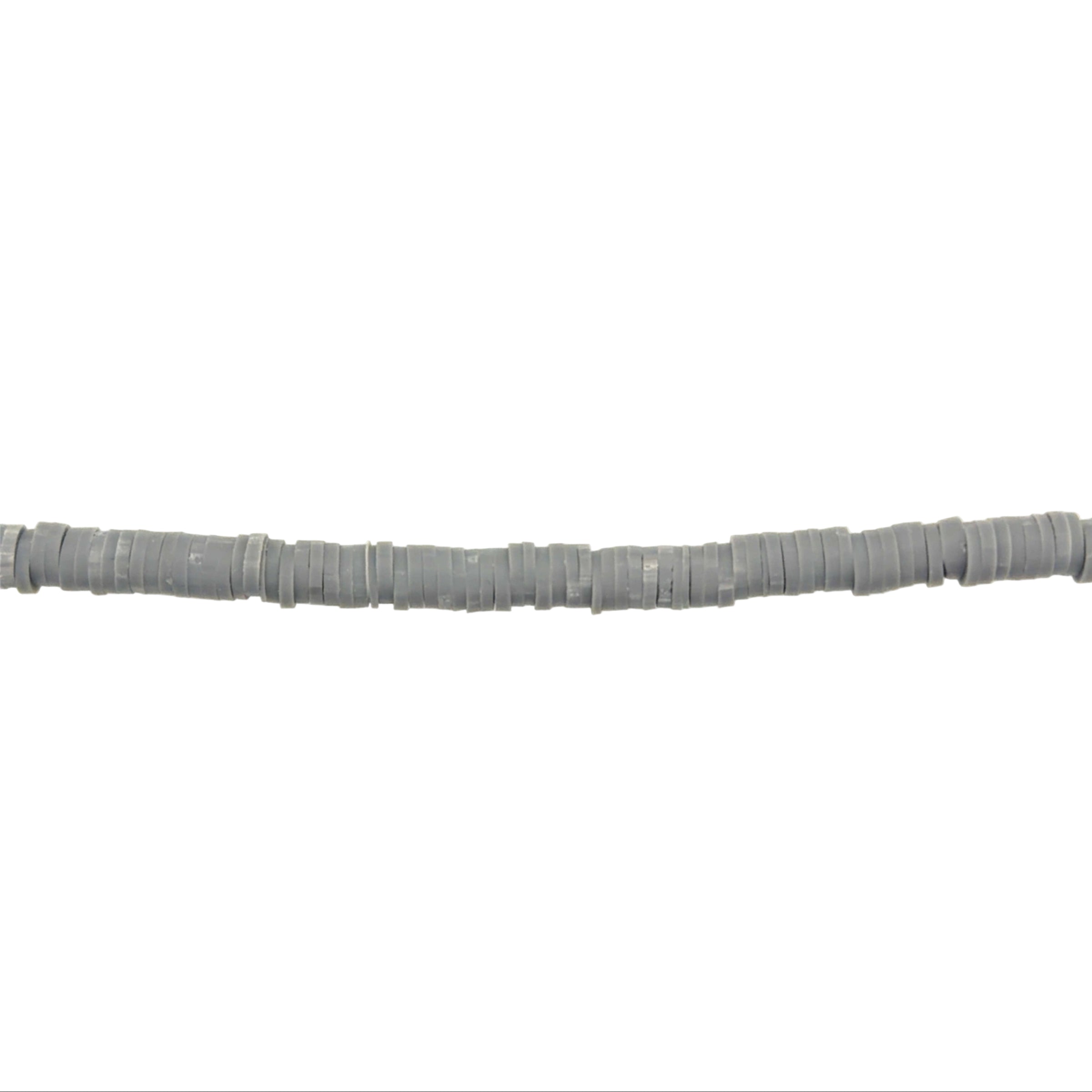 Gray Polymer Clay Heishi Beads 1mm