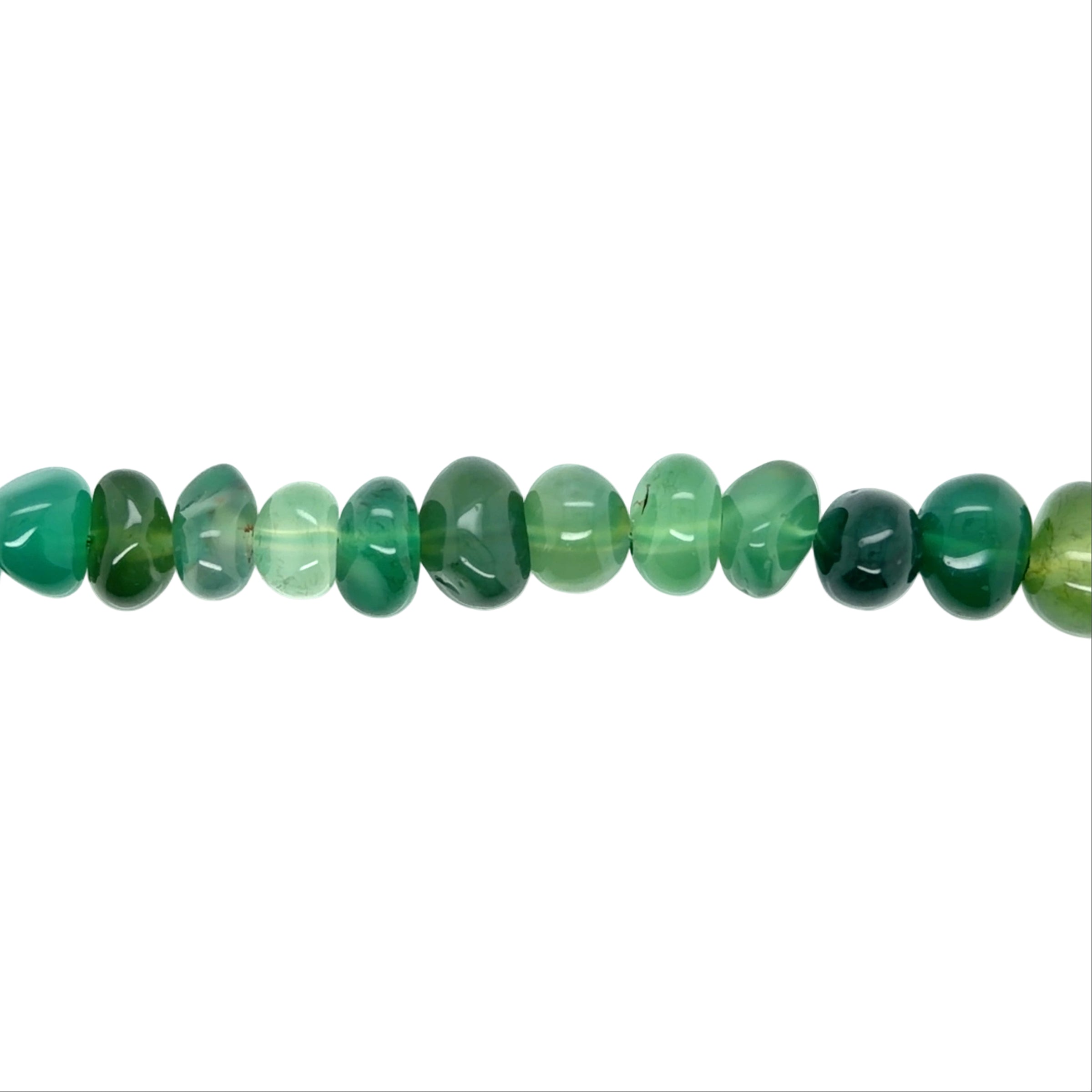 Green Agate Nuggets 13mm