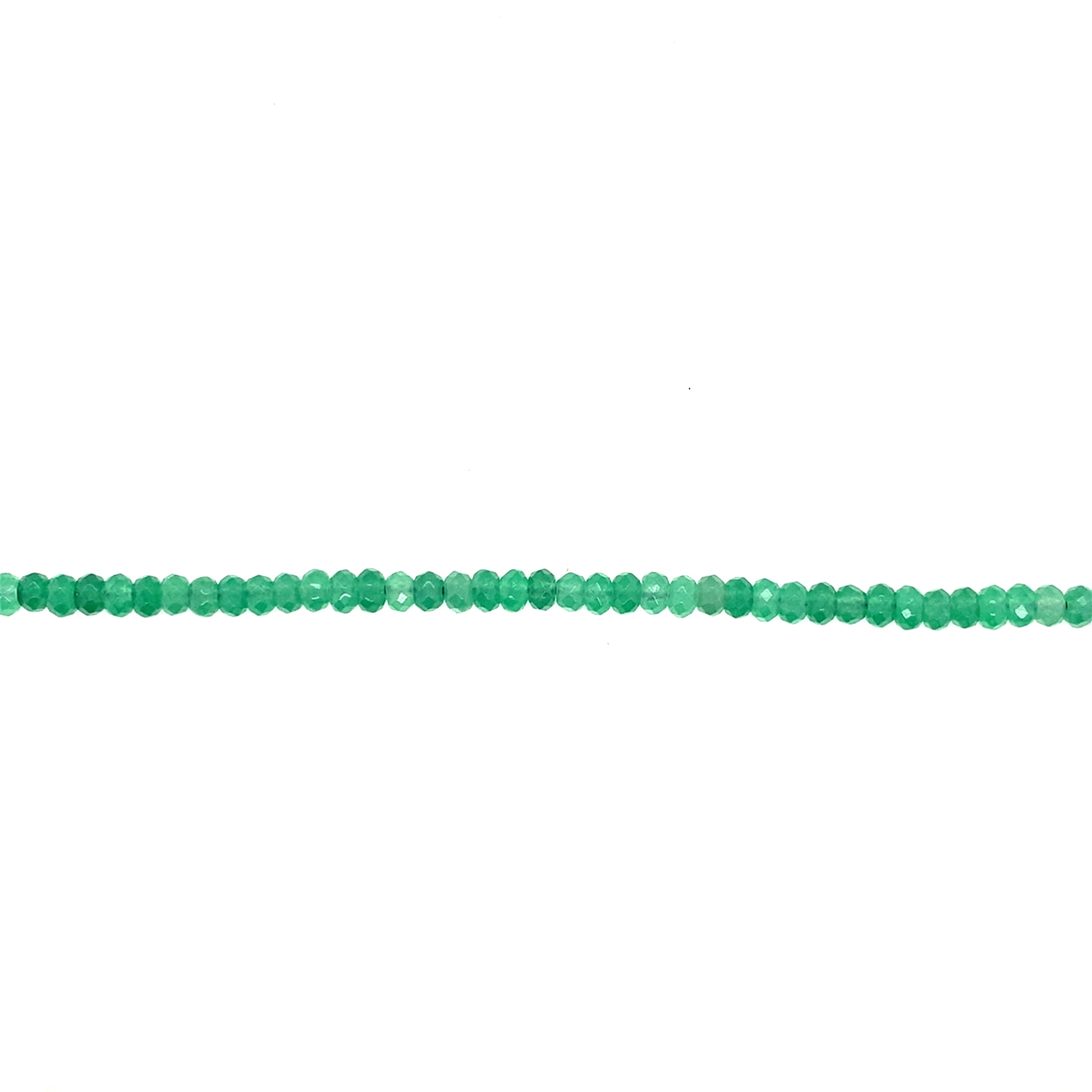Green Jade Faceted Rondelle Beads 4mm