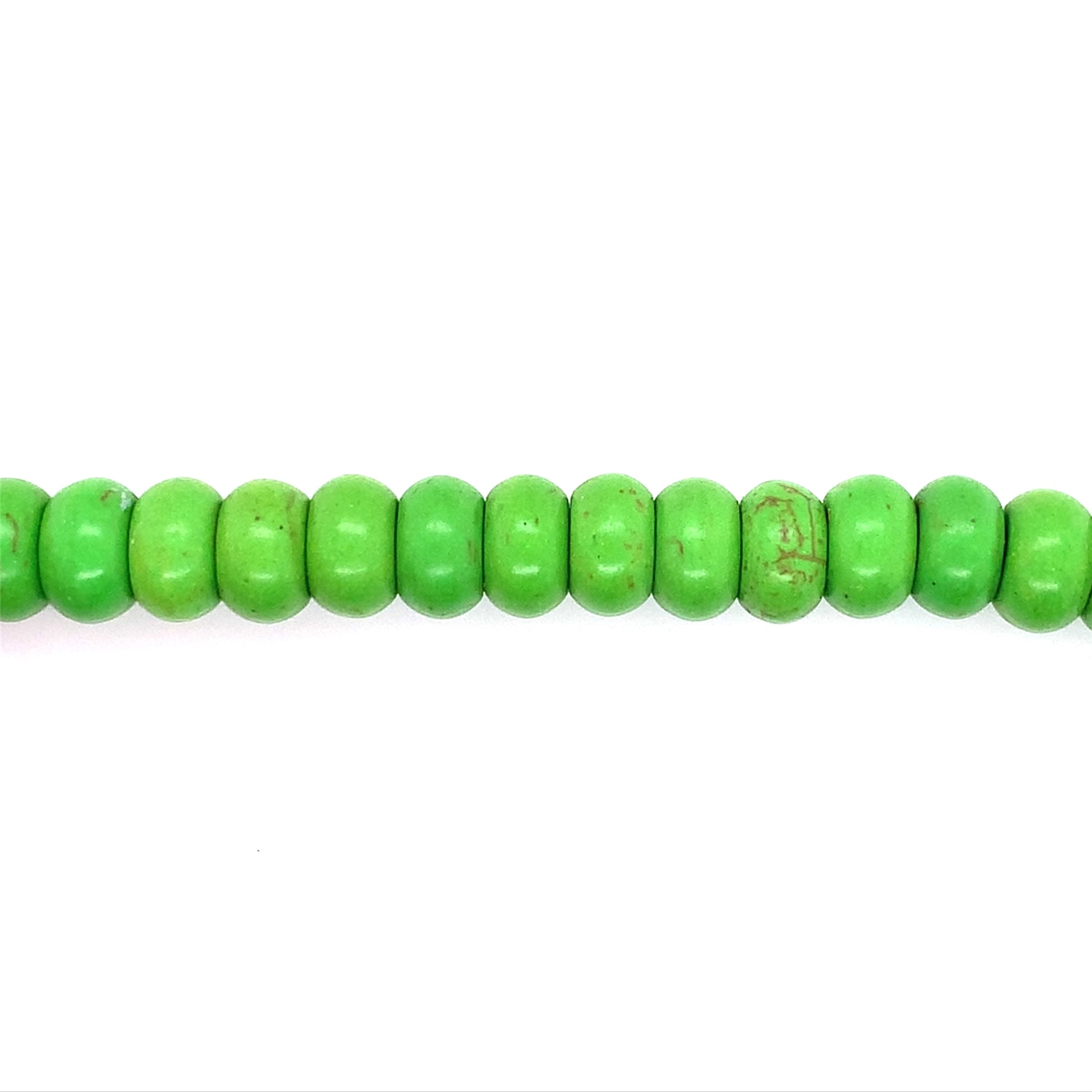 Green Synthetic Turquoise Rondelle Beads 12mm