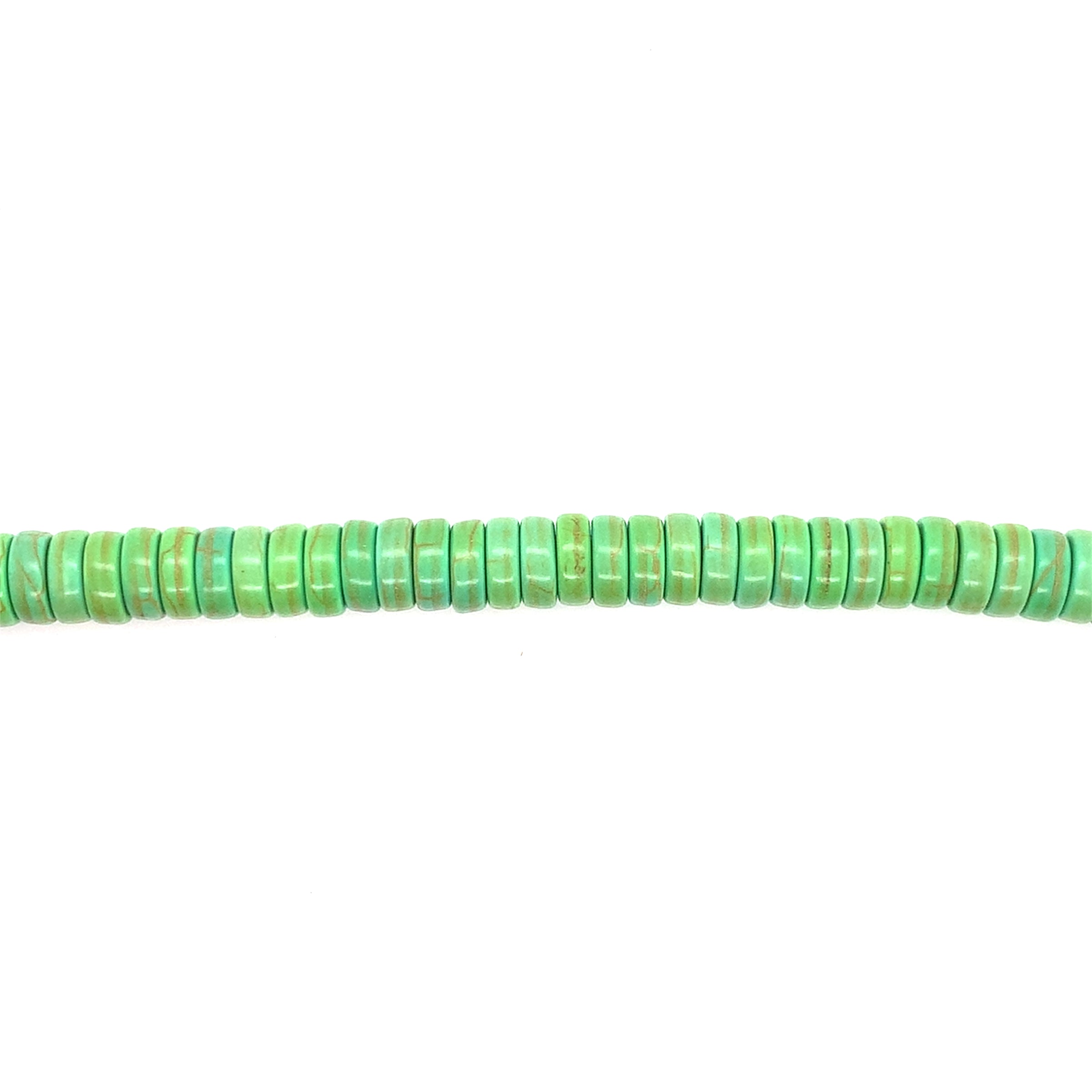 Green Synthetic Turquoise Rondelle Beads 3mm