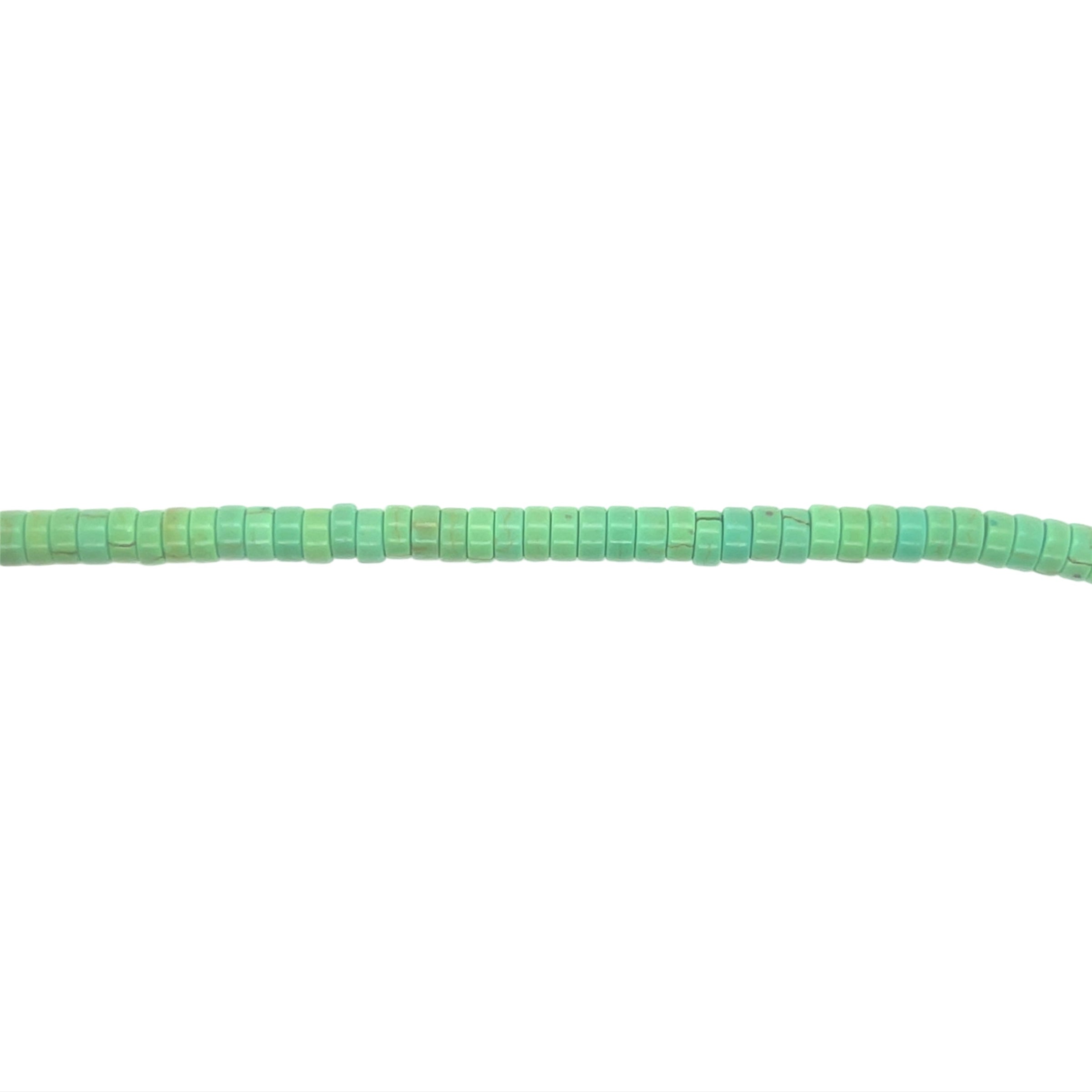Green Synthetic Turquoise Rondelle Beads 6mm