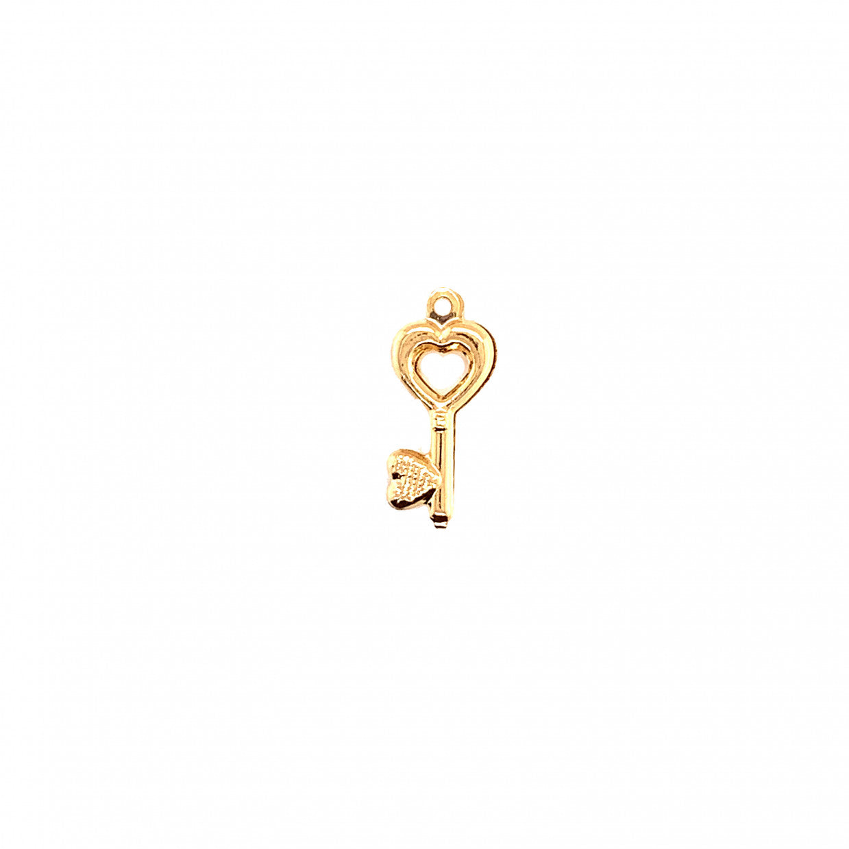 Heart Key Charm 18mm - Gold Filled